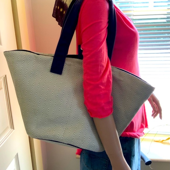 ❤️HERMÈS GREY HERRINGBONE ABACA TOTE❤️ - Picture 2 of 10